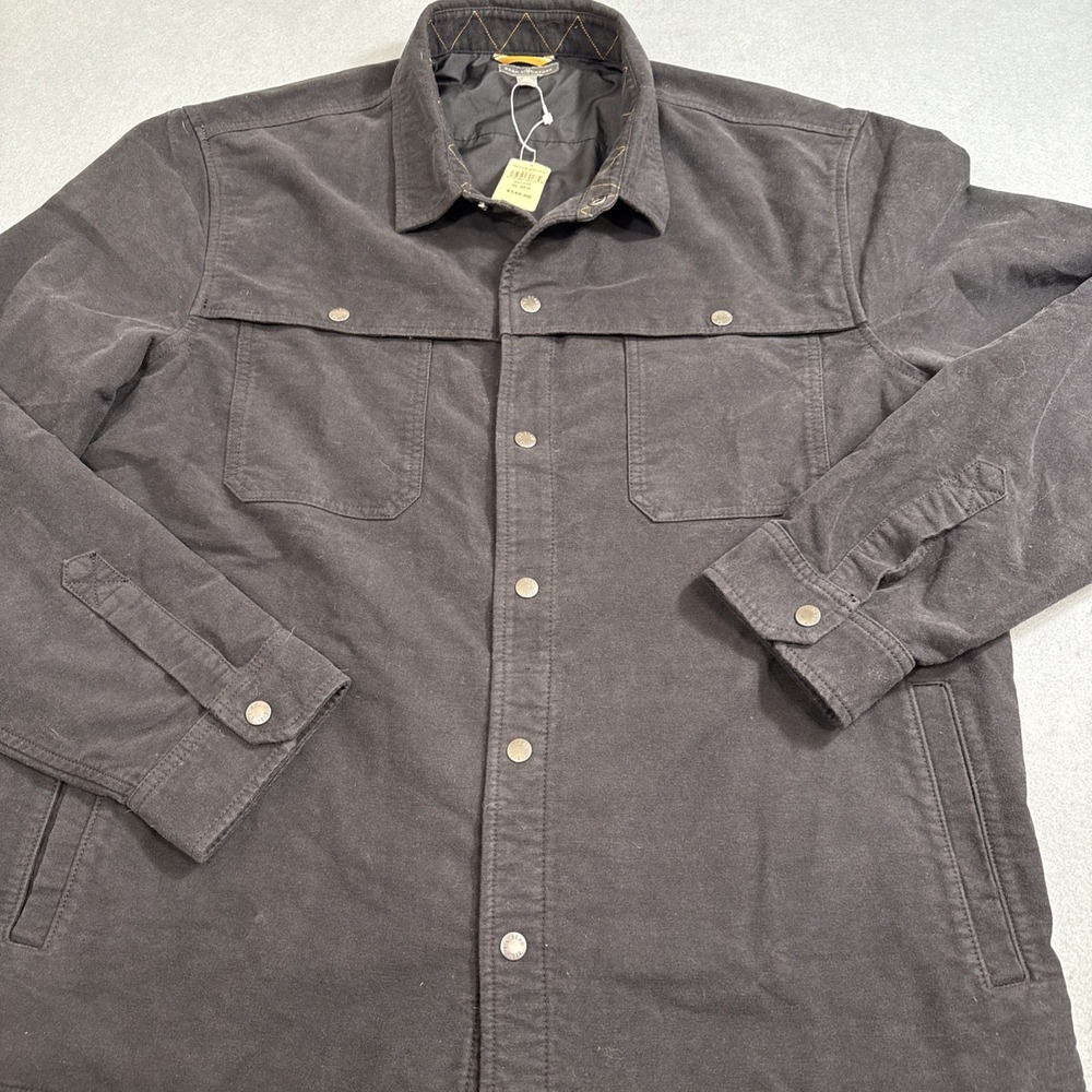 L.L.Bean 1912 Heritage Lined MOLESKIN Shirt Jacket XL Reg BLK SLATE XL NWT